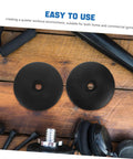 Smooth Rotation Pulley Wheel Covers For Gym Equipment, Noise Reduction Replacement Caps For Fitness Machines, Universal Fitness Pulley Covers, 2 Pairs, Durable Shield For Home Workout Gear black covers on wooden surface