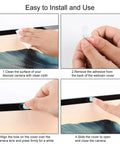 Instructions on using Straight Up Slick Laptop Camera Cover Slide Three Pack Webcam Privacy Protector Ultra Compact Plastic Shield.