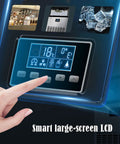 No Fuss Countertop Ice Maker Machine With Fast Freezing Self Cleaning Build And Ultra Quiet Operation control panel with large LCD display