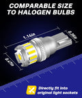 Ultra Bright 194 LED T10 W5W Bulbs Kit For License Plate Dome Map Door Courtesy Interior Lights 6500K White size details