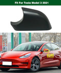 Left Side View Mirror Lower Cover Cap Direct Bolt Up For Tesla Model 3 2017 2018 To 2021 Clean Base Trim Panel No Sweat Aftermarket Replacement 22873005 LH on red car