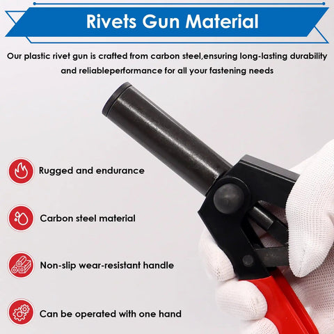 Must Have 42 Piece Plastic Rivet Gun Kit With 40 Nylon Rivets In Four Sizes And A Rivet Removal Tool For Fast Auto And Home Interior Repairs