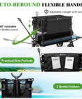 Double Decker Beach Wagon With Big Wheels For Sand Heavy Duty Collapsible Cart Tailgate Access 500 Lbs Capacity Foldable Utility Cart