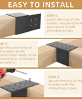 Instructions for installing Heavy Duty Pergola Brackets Kit For 4x4 Wood Posts With Included Screws Joist Bracket Connector And Beam Support.