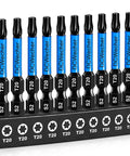 10 Pack 2 Inch T20 Torx Bit Set For Impact Driver Magnetic Star Design Pro Grade S2 Alloy Steel With One Quarter Inch Hex Shank And CNC Machined Tips Durable Heavy Duty Torx Bits For Home Auto And Shop in holder
