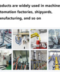 Industrial applications of Flexible PU Polyurethane Pneumatic Tubing One Quarter Inch Outer Diameter Air Hose in machinery and manufacturing.