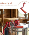 Hand Crank Honey Extractor Handle in Stainless Steel for Beekeeping attached to extractor, replacement part, manual tool.