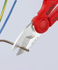 Electrician Shears With Precise Ground Stainless Steel Blades, Fine Serration For Clean Non Slip Cuts, Integrated Cable Cutter For Soft Wires