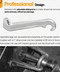Universal Wheel Hub Puller Removal Tool For Cars Tough As Nails Heavy Duty Steel Build with adjustable sliding arms
