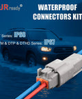 Pro Grade Deutsch Connector Kit With Turret Crimp Tool For DT DTM DTP DTHD Series, waterproof connectors with IP67 rating.