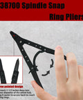 Beefy 12 Inch Snap Ring Pliers Set For Spindle Installation And Removal Internal And External Circlips Built For Ford Super Duty Pickups 2007 And Newer being held by a person's hand.