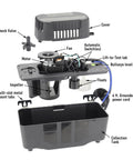 Exploded view of Automatic Condensate Pump With Safety Switch For HVAC Equipment 115 Volt 17 Foot Lift 112 GPH showing components.