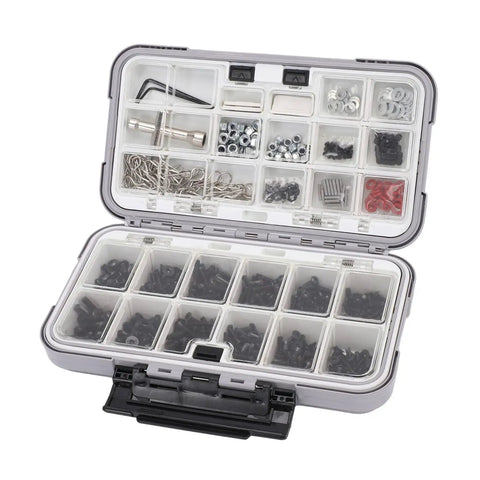 M3 M4 RC Screw Kit With 537 Pieces Stainless Steel Hardware Set And Double Sided Organizer Box For 1 Eighth 1 Tenth 1 Twelfth 1 Sixteenth Scale RC Cars