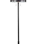Sadie Tiffany Style Victorian Floor Lamp With Shade Bronze Finish Two Light Downward Glow E26 Bulbs Not Included Pull Chain 65.1 Inch Tall