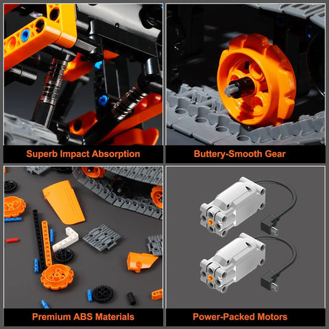 Components of Three In One STEM Robot Kit For Kids Aged 8 To 12 With Remote Control Erector Set including gears and motors