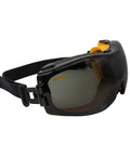 Concealer Smoke Anti Fog Dual Mold Safety Goggles With ToughCoat Scratch Resistant Lens visible from a side angle