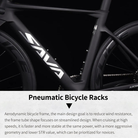 Focus on the ultra-light carbon frame of the Carbon Road Bike For Adults with 24 Speed Shimano 105 Di2 7170 Groupset.
