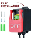 110V Single Phase Kickout Switch With Massive Stop Sign Paddle For Router Tables And Table Saws Quick Emergency Shutoff showing installation details.