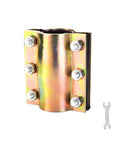 Amazon BISS water pipe repair clamp for 1/2 in pipes, zinc-plated metal, 4-inch length