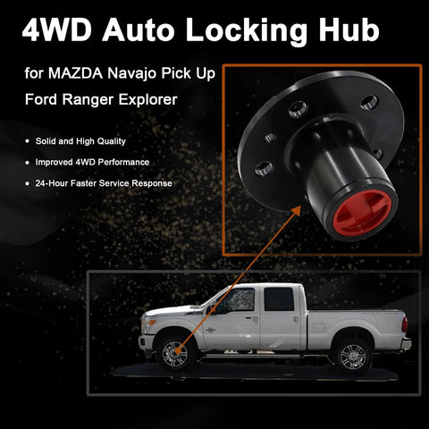 Manual Free Wheel Bearing Locking Hubs Replacement For 1983 To 1997 Ford Ranger Explorer Mazda Navajo B2300 B3000 B4000 OE AVM467HP Two Piece Direct Fit