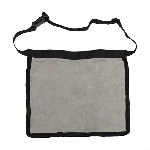 Heavy Duty Adjustable Tool Belt Pouch With 6 Pockets, Reinforced Canvas Construction For Screwdrivers, Rulers And Other Hand Tools, Durable Gray Carpenter Belt For Pros And DIY Projects, gray canvas, front view