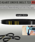 725 Go Kart Belt for 30 Series Torque Converter Replacement, fits Mudhead 208R, Hammerhead 80T, Trailmaster MB200, black V belt image