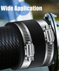 4 Piece 2-1/2 Inch Dust Control Flex Cuffs With Stainless Steel Hose Clamps And Flexible PVC Couplings, wide application view