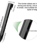 Built To Last Heavy Duty Plastic Landscape Edging Anchoring Stakes Set With 9.8 Inch Spikes And Plastic Panel side view with dimensions