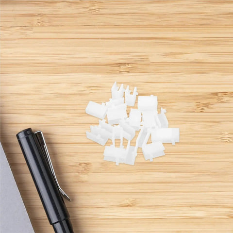 Adjustable Cabinet Clip Supports For Shelves And Racks on wooden surface