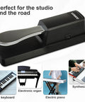 Universal Sustain Pedal For Keyboard With Polarity Switch Beefy Workhorse Premium Alloy Construction Non Slip Foot Pedal