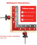 Pro Grade Aluminum Corner Clamps For Woodworking Square Up Your Builds Dead On Easy Right Angle Positioning Squares on wood plank, 160 mm size.