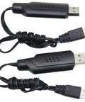 2 Pack 9125 Charger Cable With XH-3P Plug For Q903 And SCX24 Scale RC Cars Trucks Boats Drones 7.4V 2S LiPo Li-ion Batteries USB 5V Input 2A Output 7.4V 1.3A