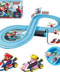 Mario Kart Slot Car Race Track With Spinners Two Cars Included Starring Mario And Peach Battery Powered Beginner Racing Set