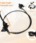 Left Hydraulic Disc Brake Master Cylinder Caliper Assembly for Baja Doodle Bug DB30 Blitz with 1270mm hose, black