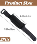 2 Pack Guitar String Dampener Set with Fret Mutes and Bass Muffler Silencer Damper, adjustable straps, size dimensions