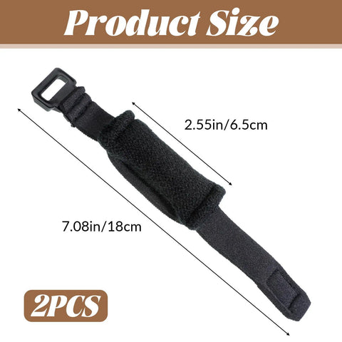 2 Pack Guitar String Dampener Set with Fret Mutes and Bass Muffler Silencer Damper, adjustable straps, size dimensions