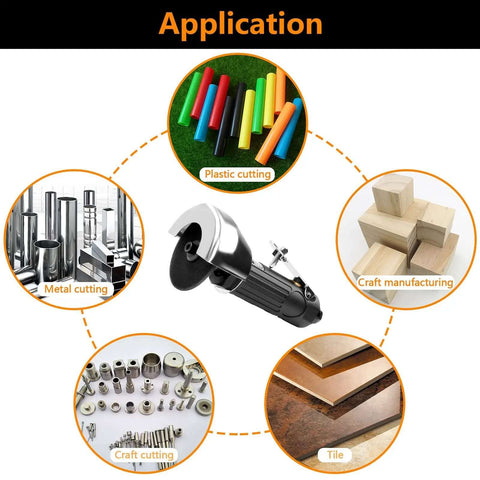 Applications of Pro Grade Pneumatic Cut Off Tool Kit With Two 3 Inch Die Grinder Cut Off Wheels Heavy Duty Metal Cutter