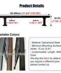 Height Increasing Balcony Railing Kit With Wall Extender For Low Walls Delivers Hella Secure Safety Barrier For Kids And Pets Featuring No Sweat Lightweight Assembly And Beastly Strength Durability in black galvanized steel.