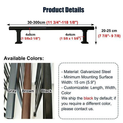 Height Increasing Balcony Railing Kit With Wall Extender For Low Walls Delivers Hella Secure Safety Barrier For Kids And Pets Featuring No Sweat Lightweight Assembly And Beastly Strength Durability in black galvanized steel.