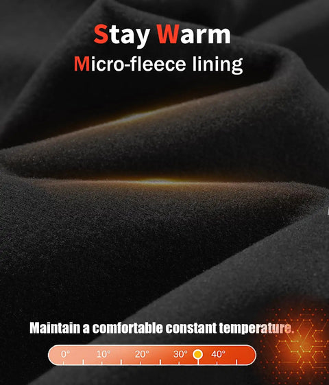 Close-up of micro-fleece lining in Mens Thermal Fleece Lined Quarter Zip Sweatshirt Lightweight Long Sleeve Raglan Pullover Black Large
