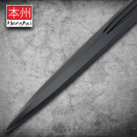 Blade tip of Premium Polypropylene Training Single Handed Broadsword For Safe Practice Realistic Balance And Weight Durable Mock Sword