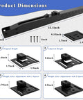 Diagram of 2 Piece Barn Door Soft Close Mechanism Set With Upgraded Universal Weight Compatibility Supports Doors Up To 160 Lbs.