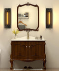 Bathroom with Industrial Black Wall Sconces Set of 2, Vintage Style Bar Lights, UL listed, antique look near mirror