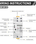 63Amp 110V AC Mini ATS Auto And Manual Transfer Switch 2 Pole G2R Dual Power Changeover wiring instructions diagram