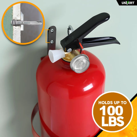 Heavy Duty Drywall Anchors With Self Drilling EZ Toggle Anchors And Screws Size 8 installed holding fire extinguisher, 100 lbs support