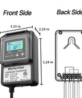 Get Your Outdoor Space Lit Up Right With This Killer 100W Low Voltage Lighting Transformer, front and back side dimensions.