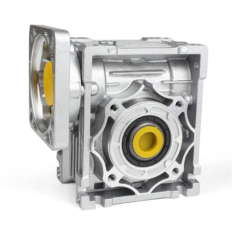 NMRV040 Worm Gearbox With 10 To 1 Ratio For Nema34 Stepper Or Servo Motors 18mm Output Shaft Aluminum Alloy Housing Metal Gear Reducer