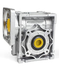 NMRV040 Worm Gearbox 50 To 1 Reduction For Nema 34 Servo Or Stepper Motors Aluminum Housing With 18mm Output Shaft RV40