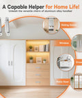 Sliding Barn Door Handle Set In Aluminum Alloy For Closet, Drawer, Garage, Fence Door And Bunk Bed, 5.7 to 5.9 Inch, Silver