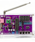 FM Radio Kit Soldering Practice Kit For DIY Electronics Lovers And Students, close-up of circuit board and components